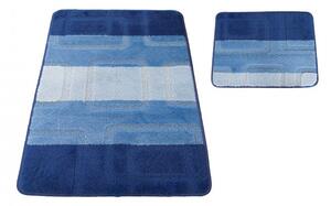 Fürdőszoba szőnyegek kék színben 50 cm x 80 cm + 40 cm x 50 cm