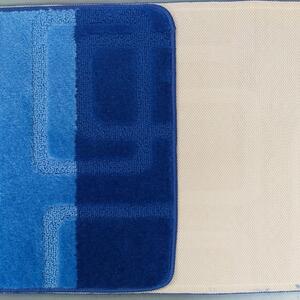 Fürdőszoba szőnyegek kék színben 50 cm x 80 cm + 40 cm x 50 cm