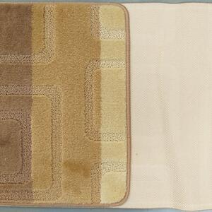 Csúszásgátló fürdőszobai szőnyegek bézs színben 50 cm x 80 cm + 40 cm x 50 cm