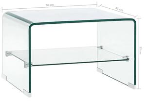 VidaXL átlátszó edzett üveg dohányzóasztal 50 x 45 x 33 cm