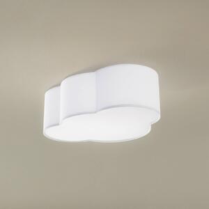 TK Lighting Felhő mennyezeti lámpa, textil, 41 x 31 cm, fehér, dimmelhető, Fehér / opál, Nappali / Étkező, Textil / szövet / selyem, Fiatalos életstílus