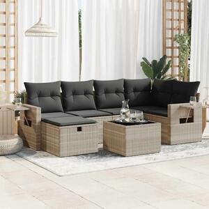 VidaXL Polyrattan Kerti Ülőgarnitúra - 7 részes