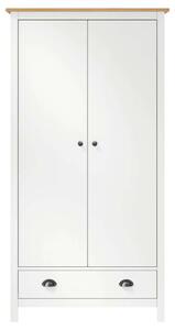 Fehér 2 ajtós fenyő ruhásszekrény hill sorozat 89x50x170 cm