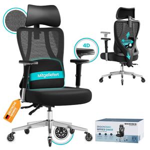 SONGMICS ergonomikus irodai szék állítható támasztékkal tintafekete