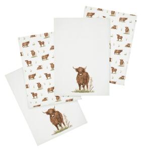Pamut konyharuha szett 4 db-os 50x70 cm Angus Highland Cow – Catherine Lansfield