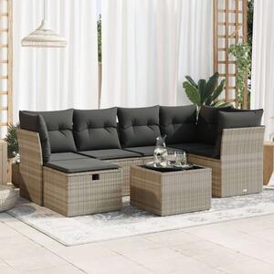 VidaXL Polyrattan Kerti Ülőgarnitúra - 7 részes