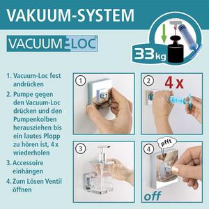 Vacuum-Loc Quadrio öntapadós WC-papír tartó, max. 33 kg - Wenko