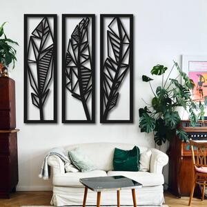 Modern háromrészes festmény banánlevelekről - MUSACEAE