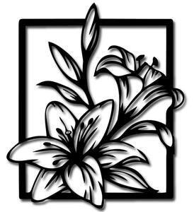 Faragott falfestmény liliom - ÁRTATLANSÁG