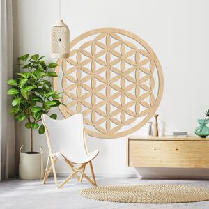 Elegáns faragott fa mandala falra - FLORUM