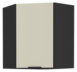 KONDELA Felső sarokszekrény cashmere/fekete, ARAKA 60x60 GN-72 1F