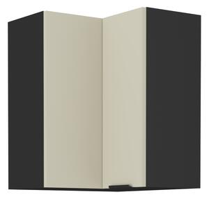 KONDELA Felső sarokszekrény cashmere/fekete, ARAKA 60x60 GN-72 2F