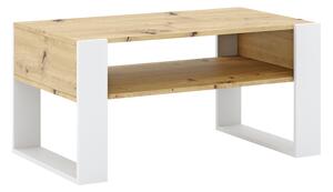 KONDELA Dohányzóasztal, artisan tölgy/fehér, CARA 1