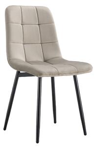 KONDELA Szék, szürkésbarna Taupe Velvet szövet/fekete, RAMITA TYP 3