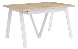 KONDELA Kihúzható étkezőasztal, 140-290x90 cm, sonoma tölgy/fehér, AVENY