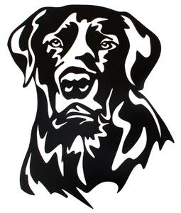 Labrador faragott fa fali dekoráció, 28,5 x 35 cm