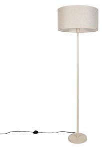 Japandi állólámpa bézs világosbarna búrával 50 cm - Simplo