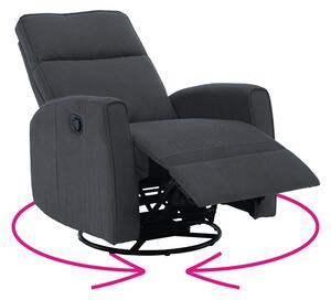 KONDELA Relax forgószék fotel, szürke, MEKENZI