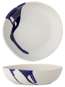 Kék-fehér kőedénytál Bloomingville Okayama 26,5 cm