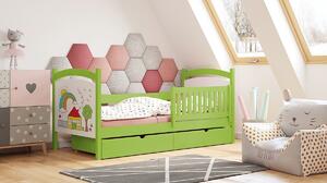 Gyerekágy fából z tablica suchoscieralna Amely 80x190 Certyfikat - Limetka - Konec série