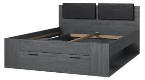 Postel 160x200 kárpitozott ágy fejtámlája Galaxy 51 - tölgy carbon