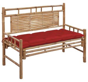 Bambusz kerti pad párnával 120 cm