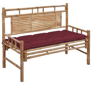 Bambusz kerti pad párnával 120 cm