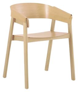 KONDELA Szék, tömör fa, természetes, LAKERA