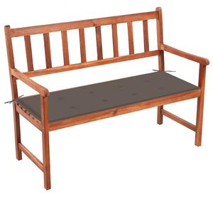 Tömör akácfa kerti pad párnával 120 cm