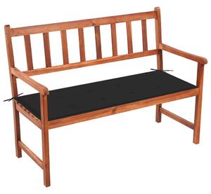 Tömör akácfa kerti pad párnával 120 cm