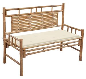 Bambusz kerti pad párnával 120 cm