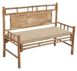 Bambusz kerti pad párnával 120 cm