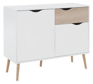KONDELA komód, tölgy sonoma/fehér, OSLO 75387