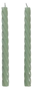 TWISTED gyertya szett 2 db , fényes menta