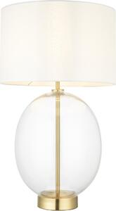 Endon glamour modern asztali lámpa kelda oval fehér sárgaréz átlátszó end99292