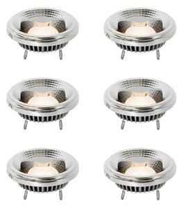 6 darabos G53 dimmelhető LED izzó készlet 111mm 12W 600 lm 2700K