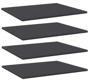 4 db szürke forgácslap könyvespolc 60 x 50 x 1,5 cm