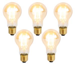 5 db E27 3 fokozatú dimmelhető LED izzó A60 Goldline 5W 530lm 2200K szett