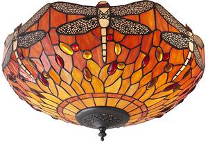 Endon klasszikus tiffany mennyezeti lámpa dragonfly flame sokszínű end70721