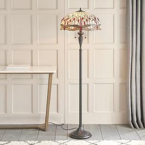 Endon klasszikus tiffany állólámpa dragonfly beige sötétbarna sokszínű end70940