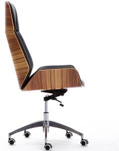 Aron, forgó irodai szék, 58x119x50 cm, dió- fekete