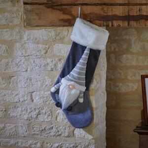 Karácsonyi skandináv manós Mikulás zokni 47 cm