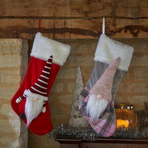Karácsonyi Gonkert skandináv manós zokni 47 cm – rózsaszín