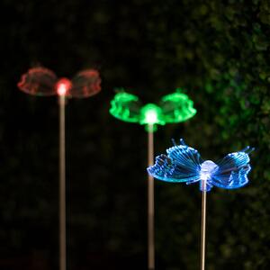 Kerti napelemes LED színváltós pillangó világítás 40 cm