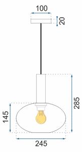 Mennyezeti lámpa APP464-1CP narancssárga