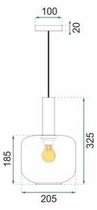 Mennyezeti lámpa APP461-1CP narancssárga