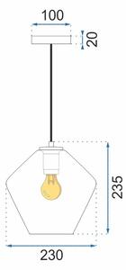 Mennyezeti lámpa üveg APP439-1CP APP440-1CP