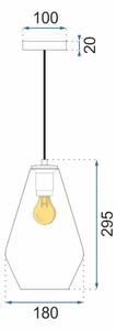 Mennyezeti lámpa üveg APP437-1CP APP438-1CP