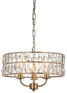Endon glamour modern függeszték clifton antik sárgaréz átlátszó end106243