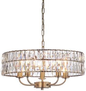 Endon glamour modern függeszték clifton antik sárgaréz átlátszó end106244